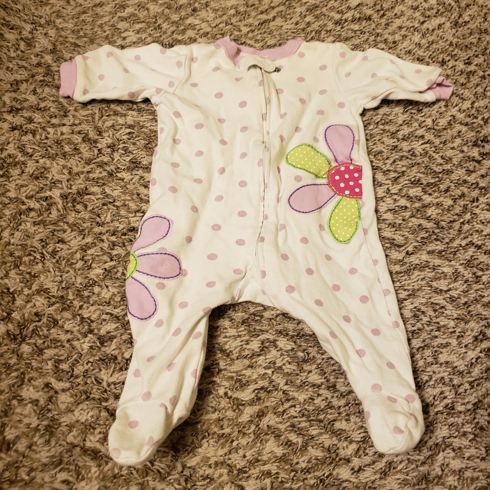 Flower onesie with footies